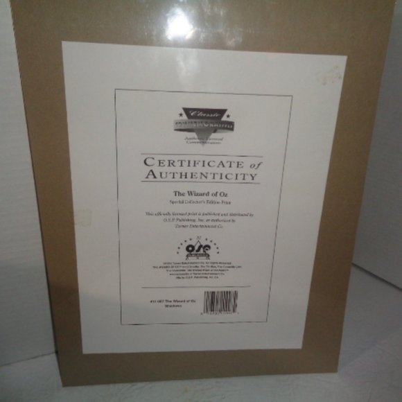 The Wizard Of Oz Commemorative Movie Pictures, Matted 11 x 14" New - Picture 6 of 6